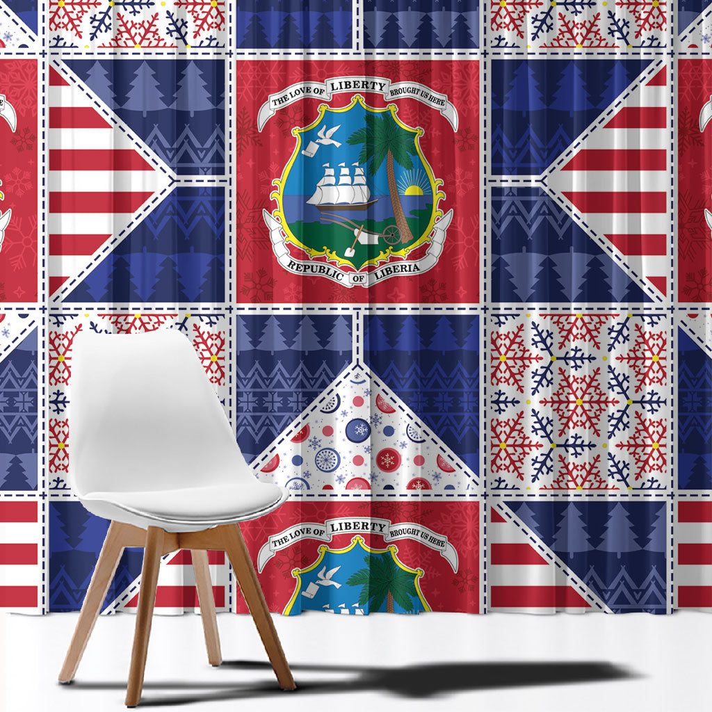 Liberia Christmas Window Curtain Patchwork Style