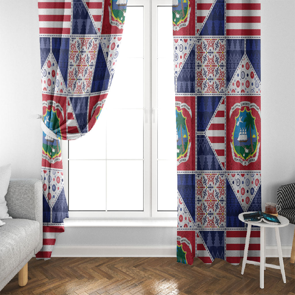 Liberia Christmas Window Curtain Patchwork Style