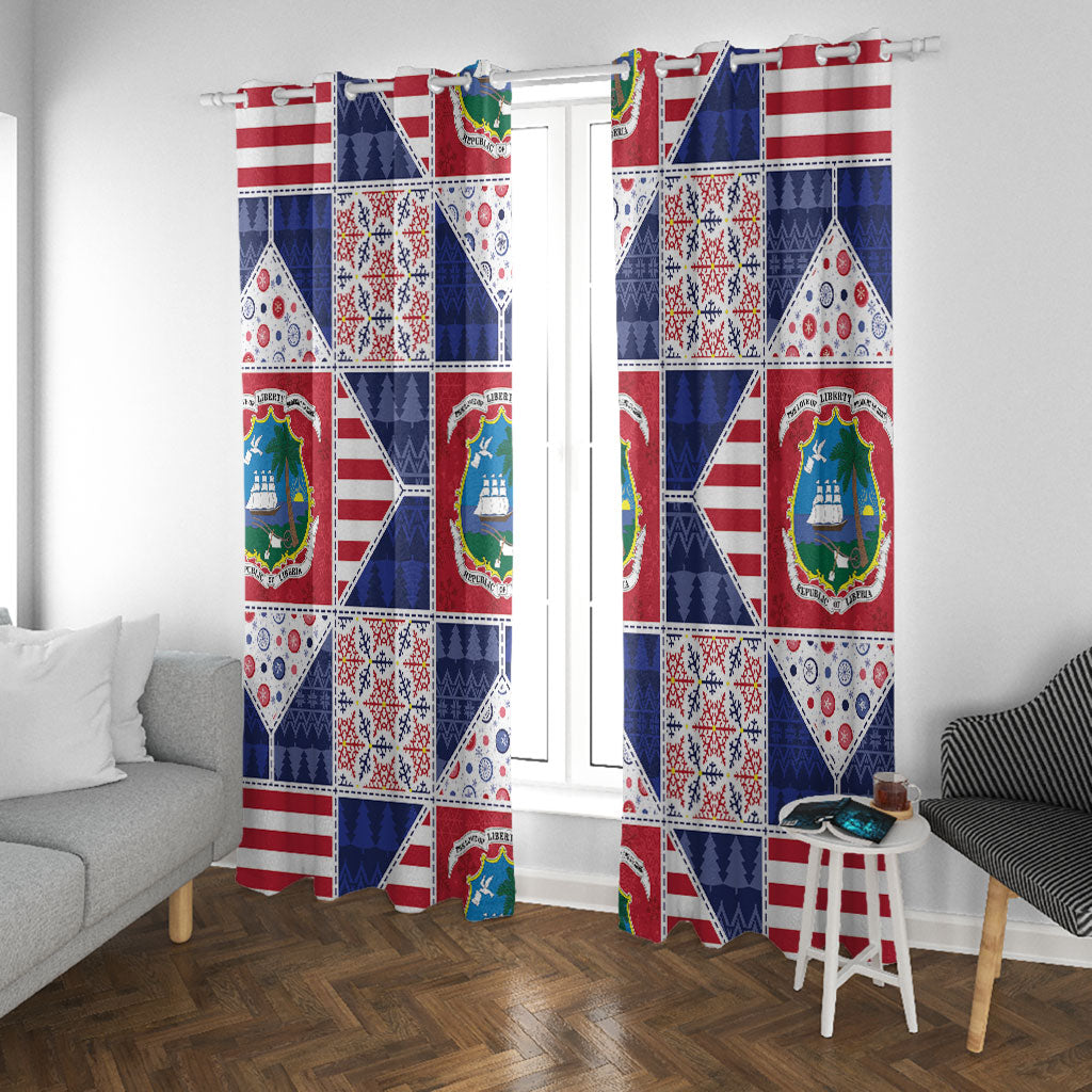 Liberia Christmas Window Curtain Patchwork Style