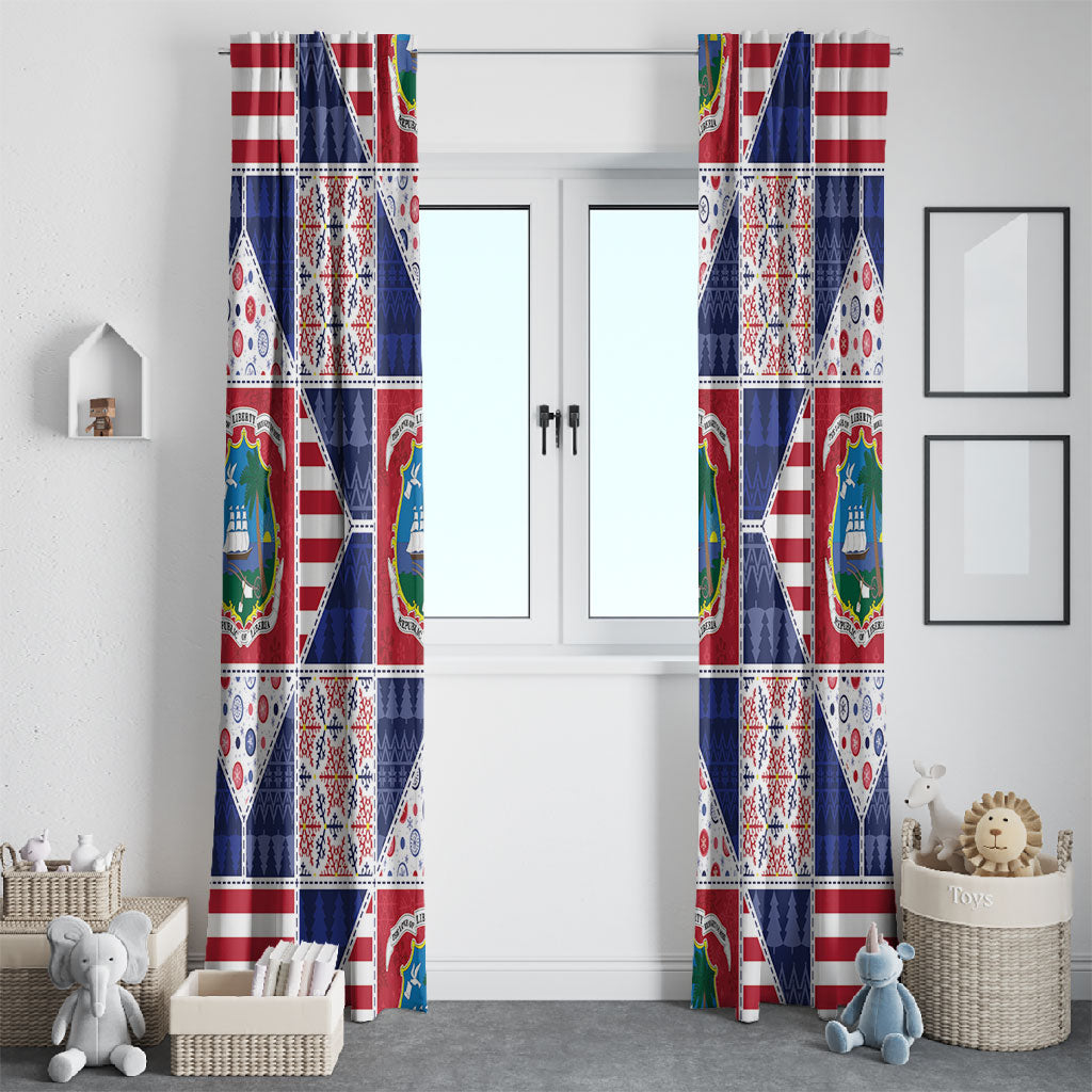 Liberia Christmas Window Curtain Patchwork Style