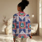 Liberia Christmas Women Casual Shirt Patchwork Style