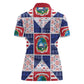 Liberia Christmas Women Polo Shirt Patchwork Style