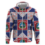 Liberia Christmas Zip Hoodie Patchwork Style