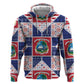 Liberia Christmas Zip Hoodie Patchwork Style