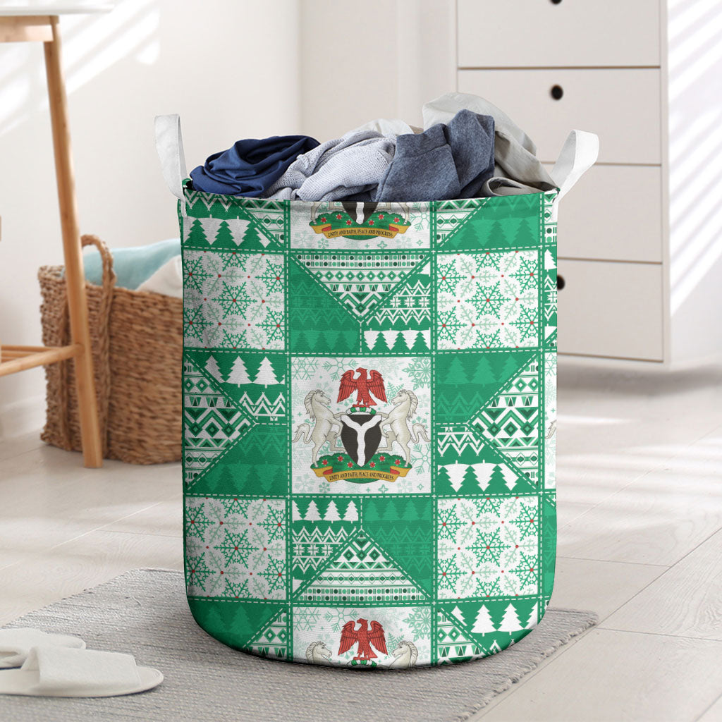 Nigeria Christmas Laundry Basket Patchwork Style