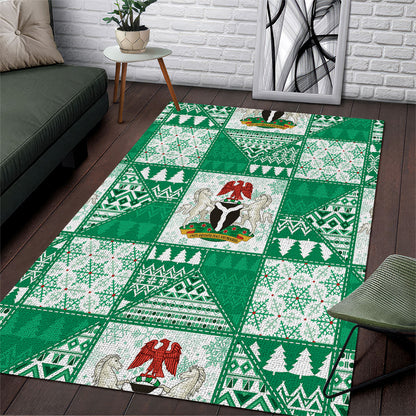 Nigeria Christmas Area Rug Patchwork Style