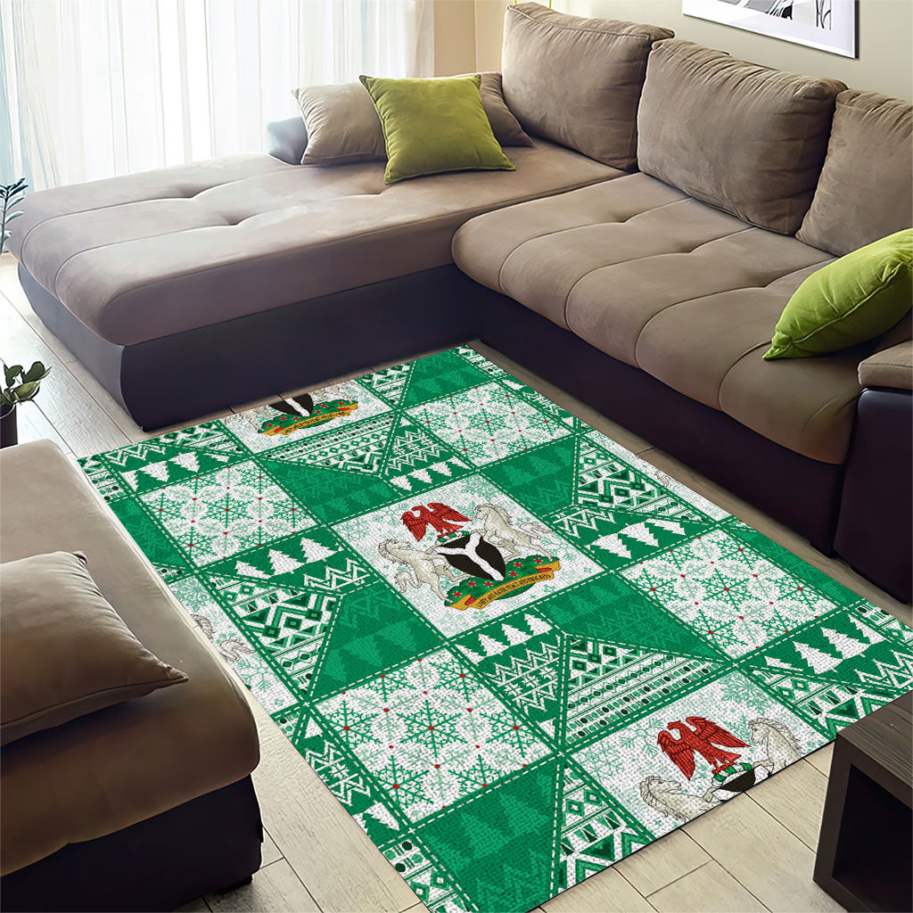 Nigeria Christmas Area Rug Patchwork Style