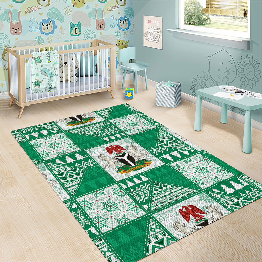 Nigeria Christmas Area Rug Patchwork Style