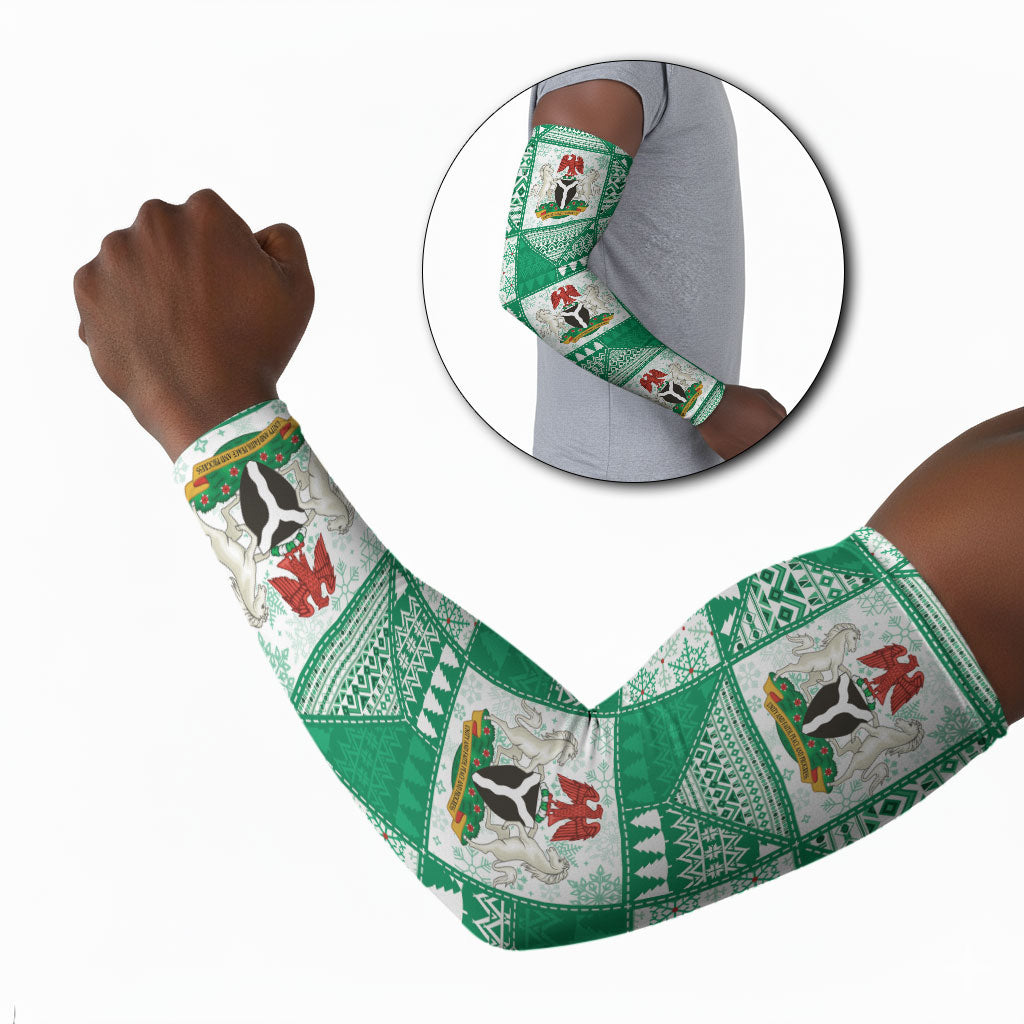 Nigeria Christmas Arm Sleeves Patchwork Style