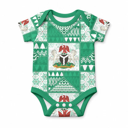 Nigeria Christmas Baby Onesie Patchwork Style