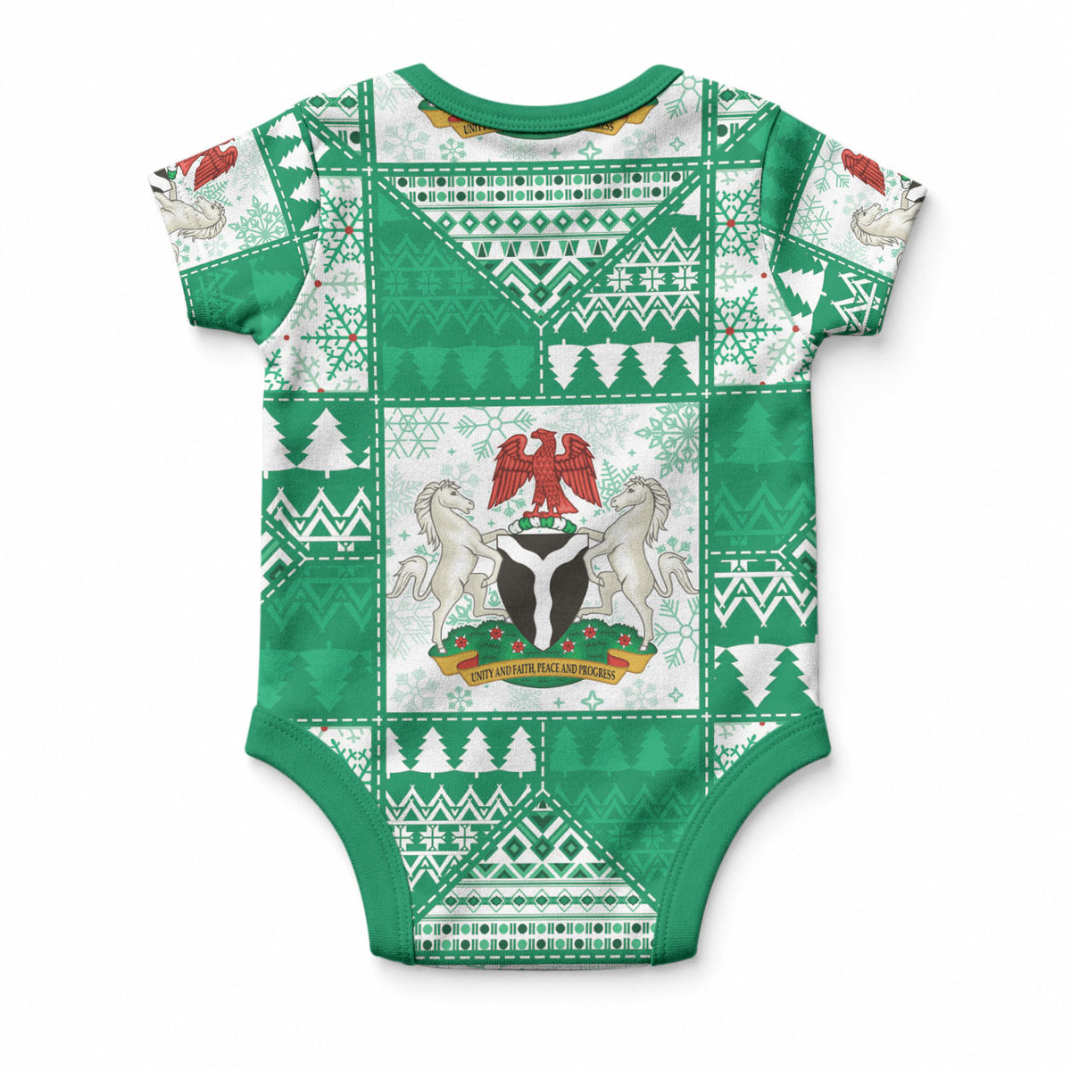 Nigeria Christmas Baby Onesie Patchwork Style