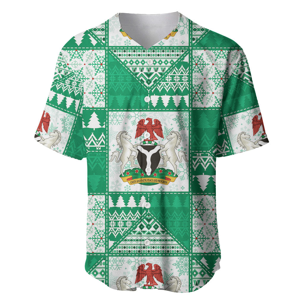 Nigeria Christmas Baseball Jersey Patchwork Style