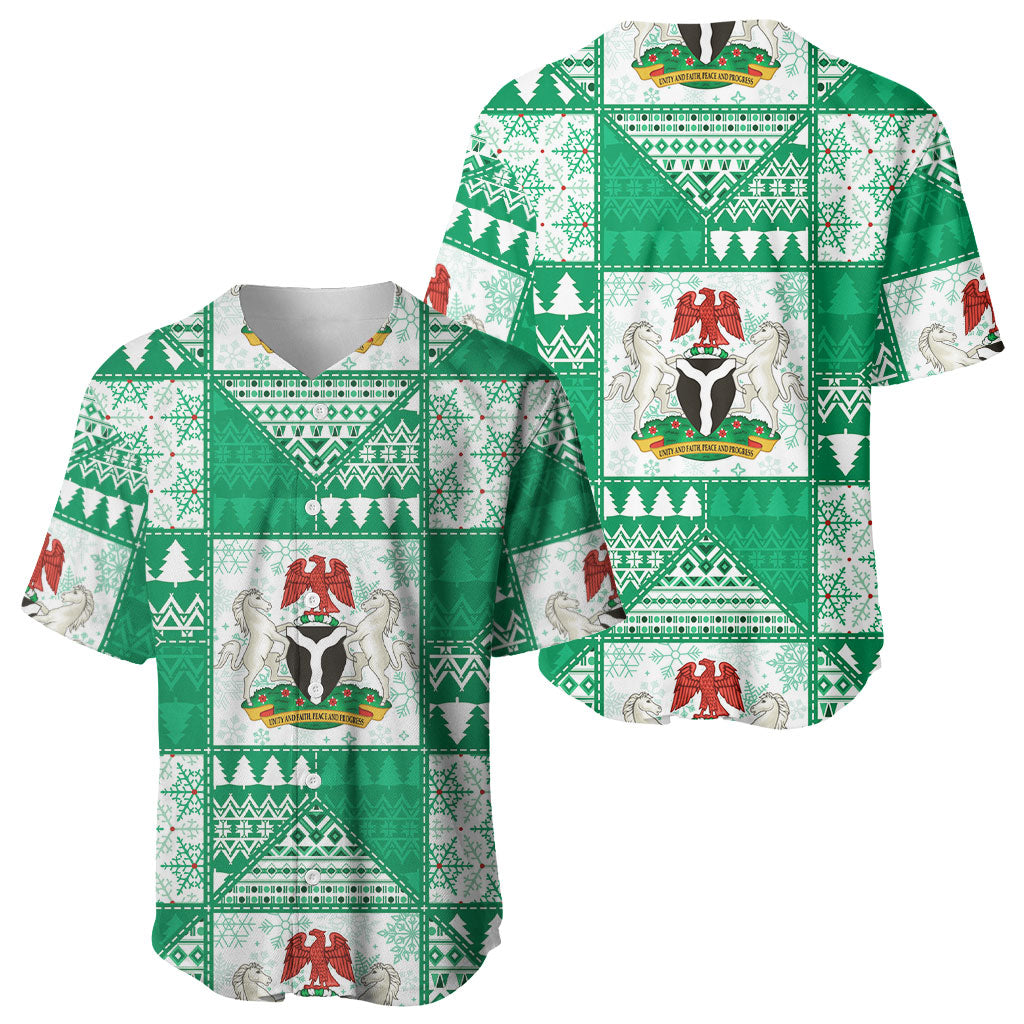 Nigeria Christmas Baseball Jersey Patchwork Style