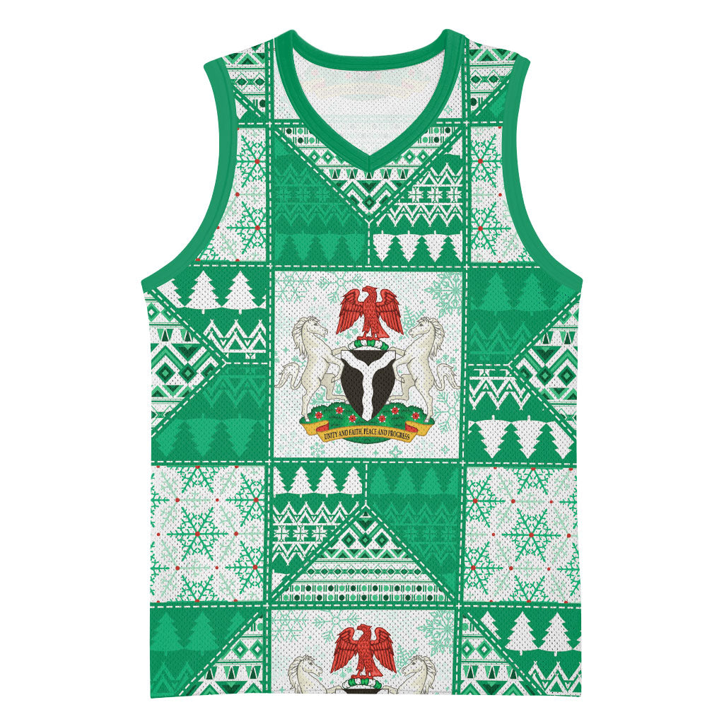 Nigeria Christmas Basketball Jersey Patchwork Style