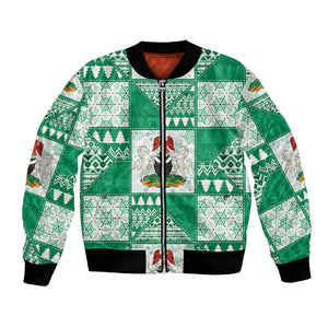 Nigeria Christmas Bomber Jacket Patchwork Style