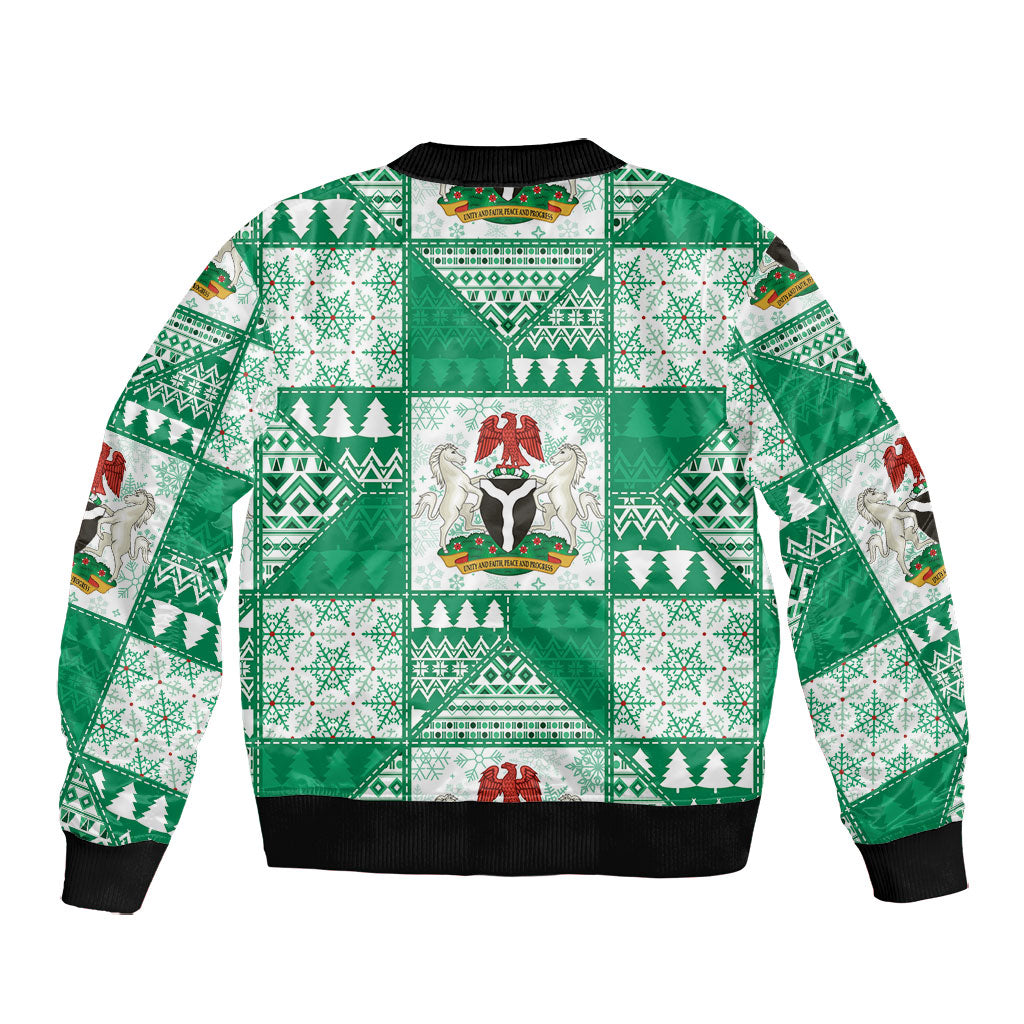 Nigeria Christmas Bomber Jacket Patchwork Style