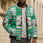 Nigeria Christmas Bomber Puffer Jacket Patchwork Style