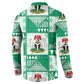 Nigeria Christmas Button Sweatshirt Patchwork Style