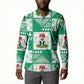 Nigeria Christmas Button Sweatshirt Patchwork Style