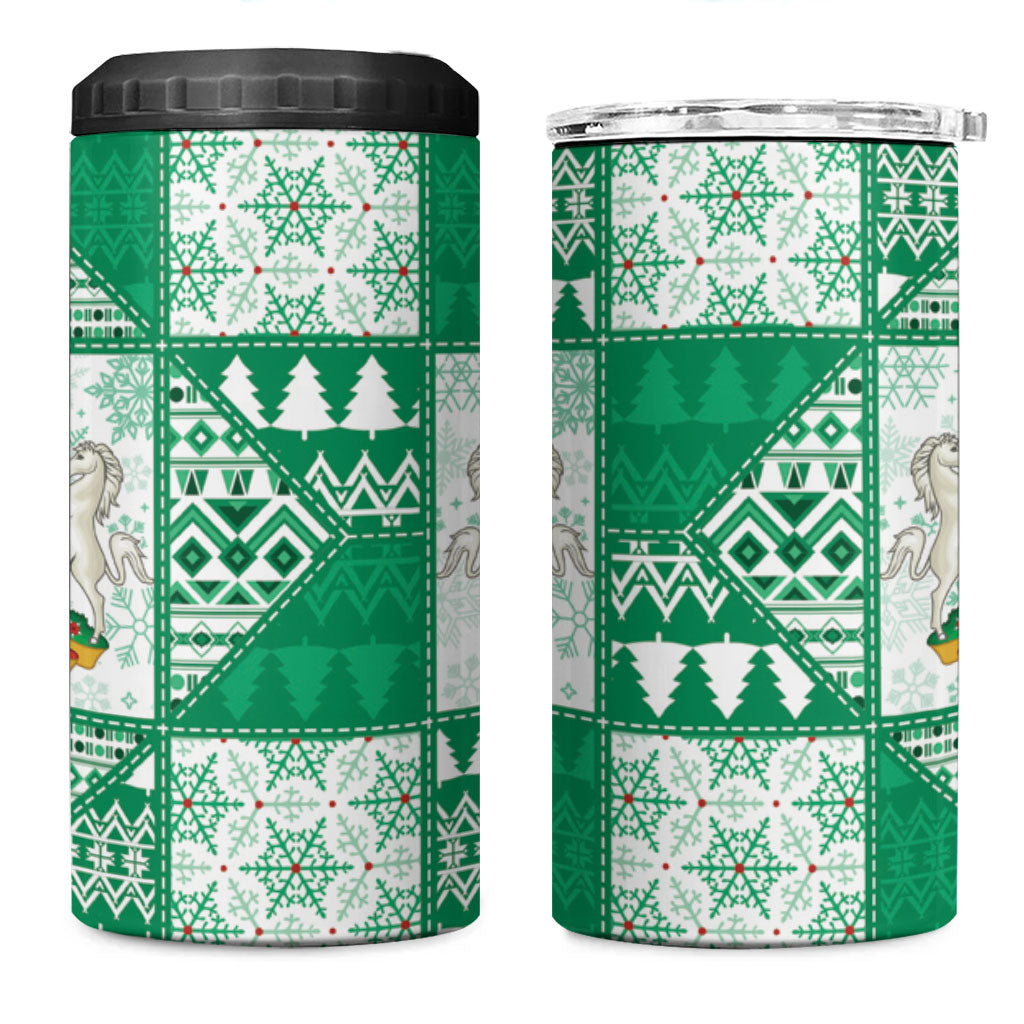 Nigeria Christmas 4 in 1 Can Cooler Tumbler Patchwork Style