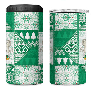 Nigeria Christmas 4 in 1 Can Cooler Tumbler Patchwork Style