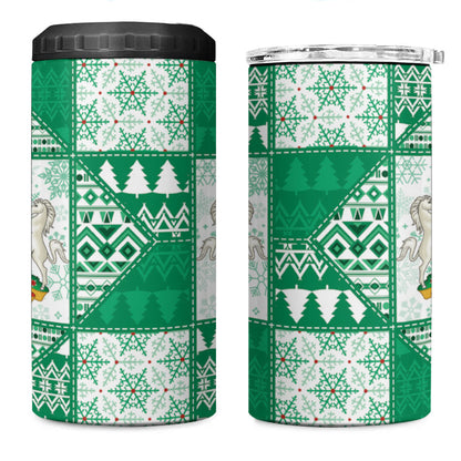 Nigeria Christmas 4 in 1 Can Cooler Tumbler Patchwork Style