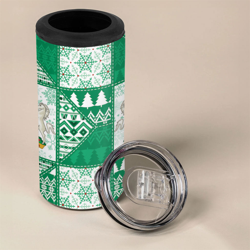 Nigeria Christmas 4 in 1 Can Cooler Tumbler Patchwork Style