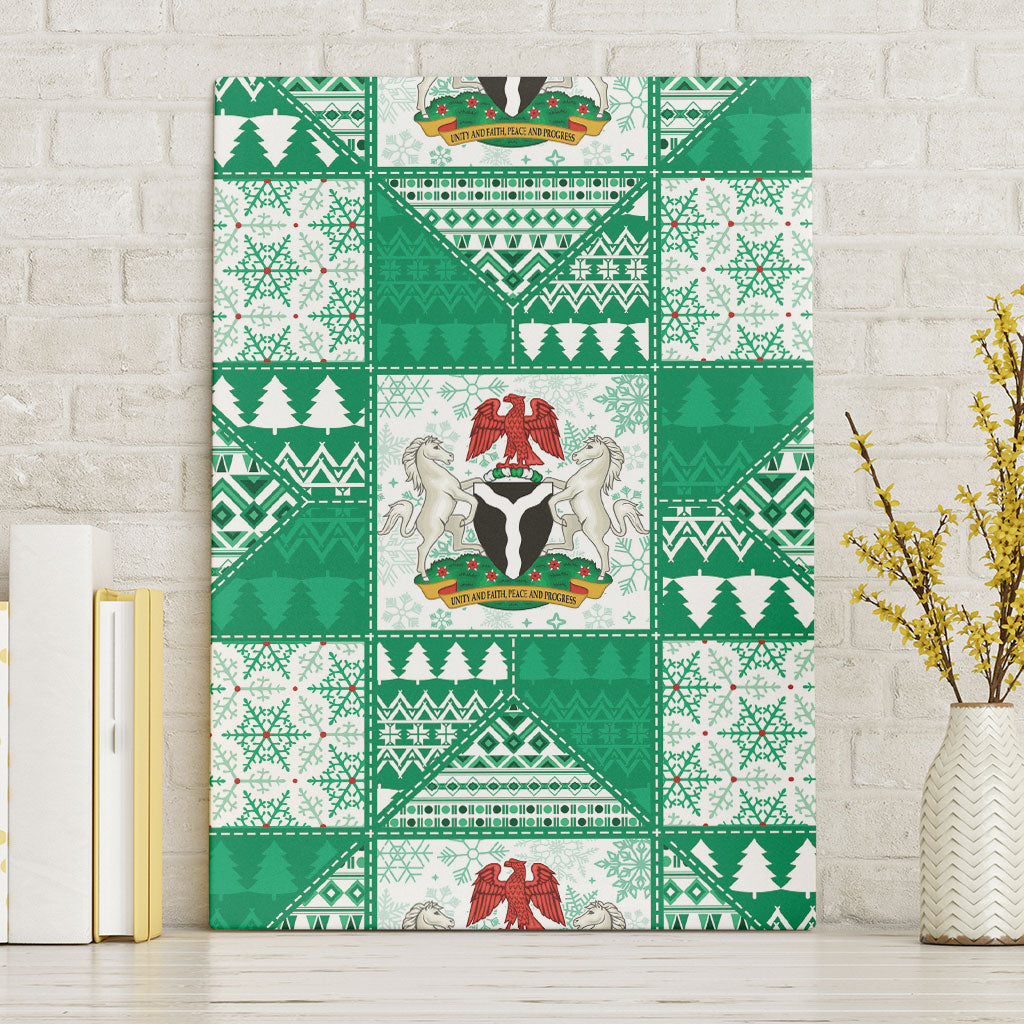 Nigeria Christmas Canvas Wall Art Patchwork Style