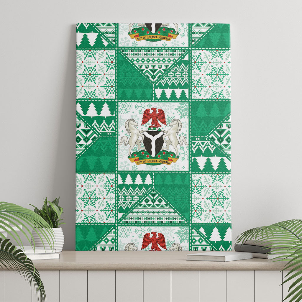 Nigeria Christmas Canvas Wall Art Patchwork Style
