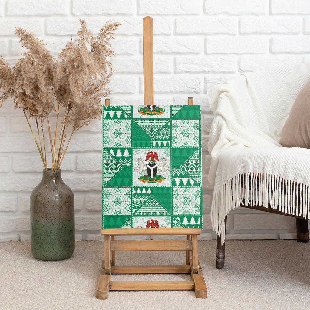 Nigeria Christmas Canvas Wall Art Patchwork Style