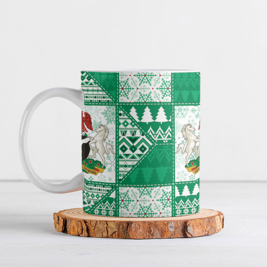 Nigeria Christmas Ceramic Mug Patchwork Style