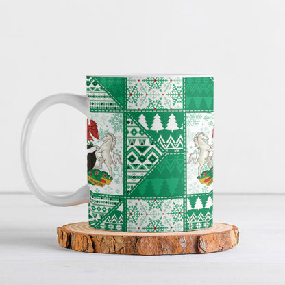 Nigeria Christmas Ceramic Mug Patchwork Style