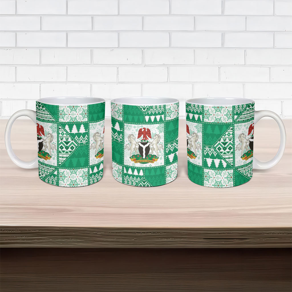 Nigeria Christmas Ceramic Mug Patchwork Style