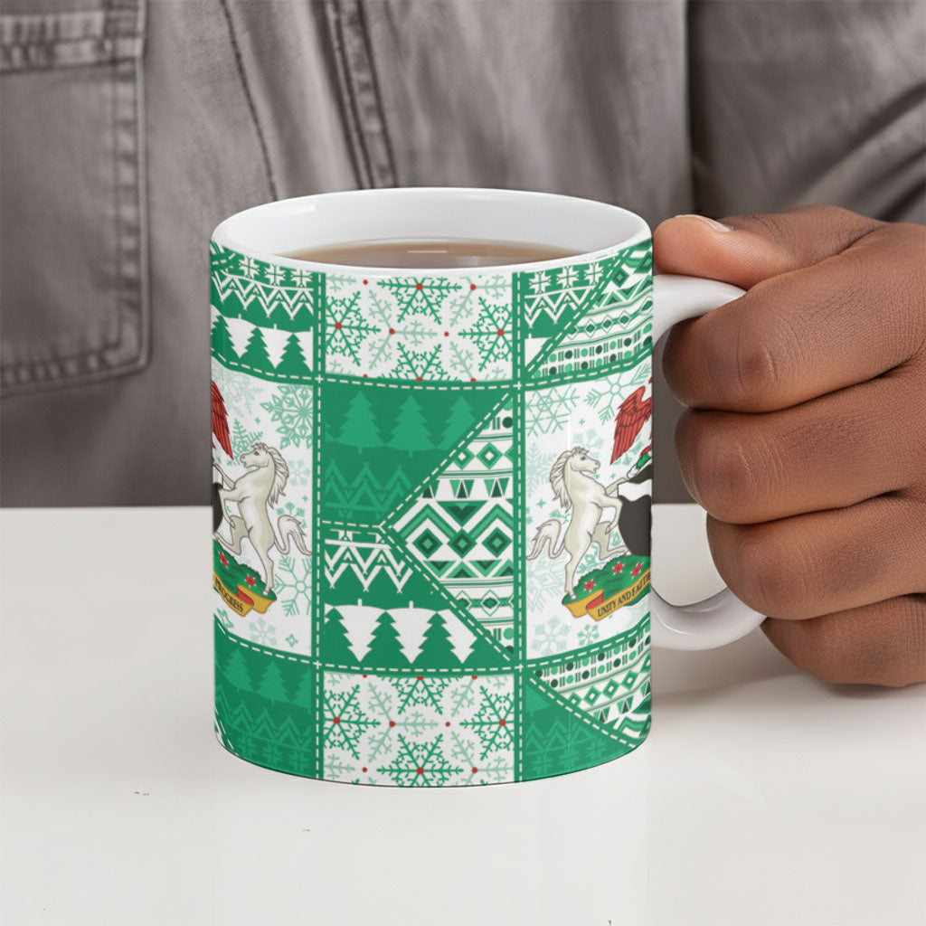 Nigeria Christmas Ceramic Mug Patchwork Style