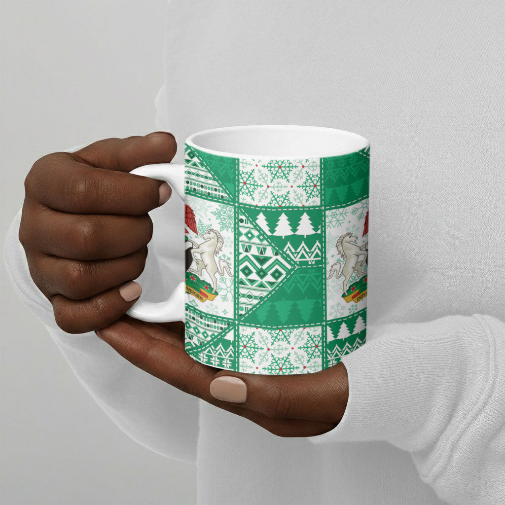 Nigeria Christmas Ceramic Mug Patchwork Style