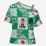 Nigeria Christmas Cross Shoulder Shirt Patchwork Style