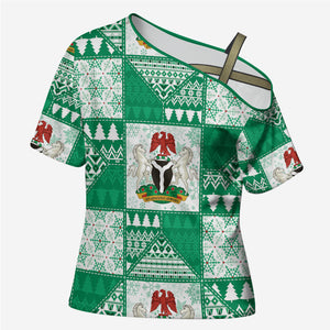 Nigeria Christmas Cross Shoulder Shirt Patchwork Style