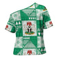 Nigeria Christmas Cross Shoulder Shirt Patchwork Style
