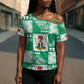 Nigeria Christmas Cross Shoulder Shirt Patchwork Style
