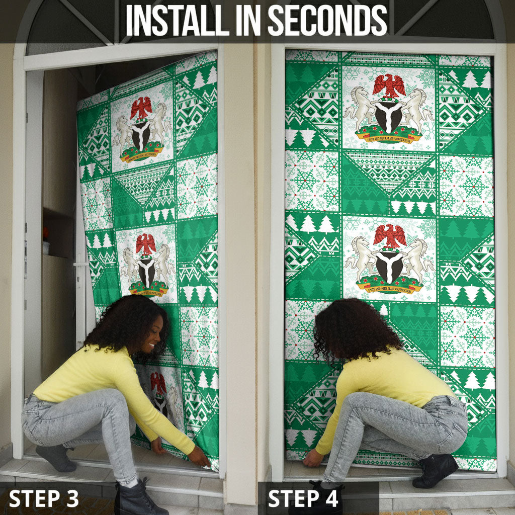 Nigeria Christmas Door Cover Patchwork Style