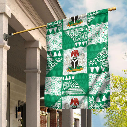 Nigeria Christmas Garden Flag Patchwork Style