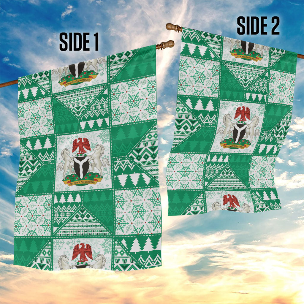 Nigeria Christmas Garden Flag Patchwork Style