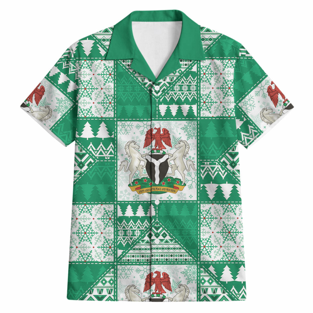 Nigeria Christmas Hawaiian Shirt Patchwork Style