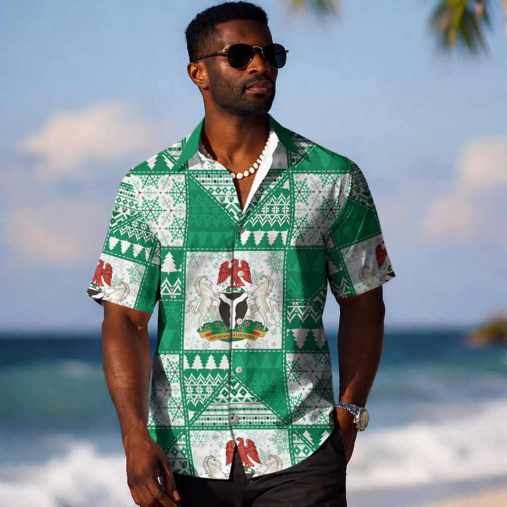 Nigeria Christmas Hawaiian Shirt Patchwork Style