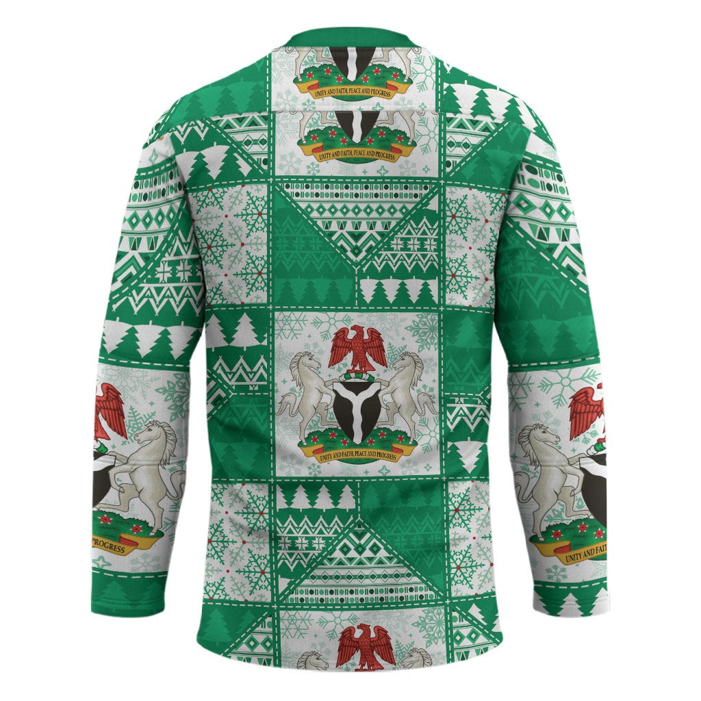 Nigeria Christmas Hockey Jersey Patchwork Style