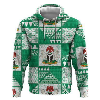 Nigeria Christmas Hoodie Patchwork Style