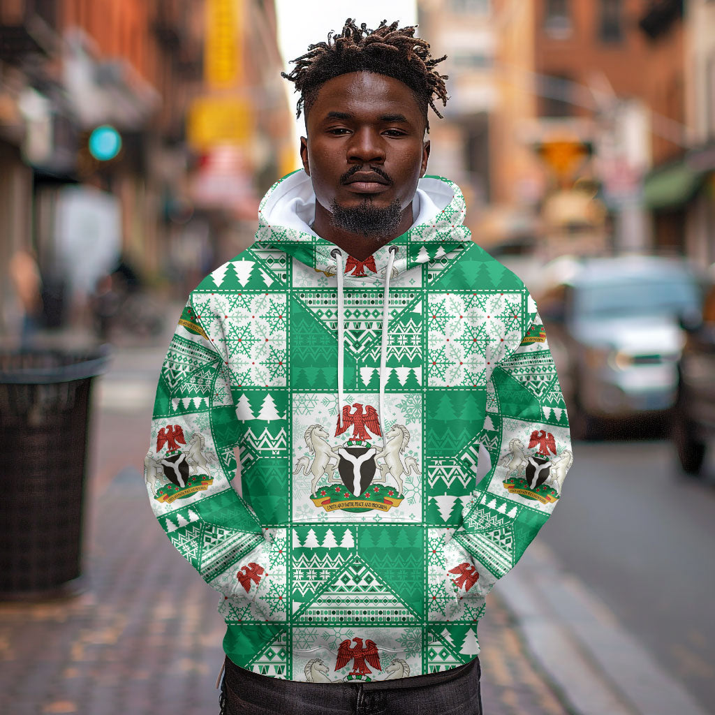 Nigeria Christmas Hoodie Patchwork Style