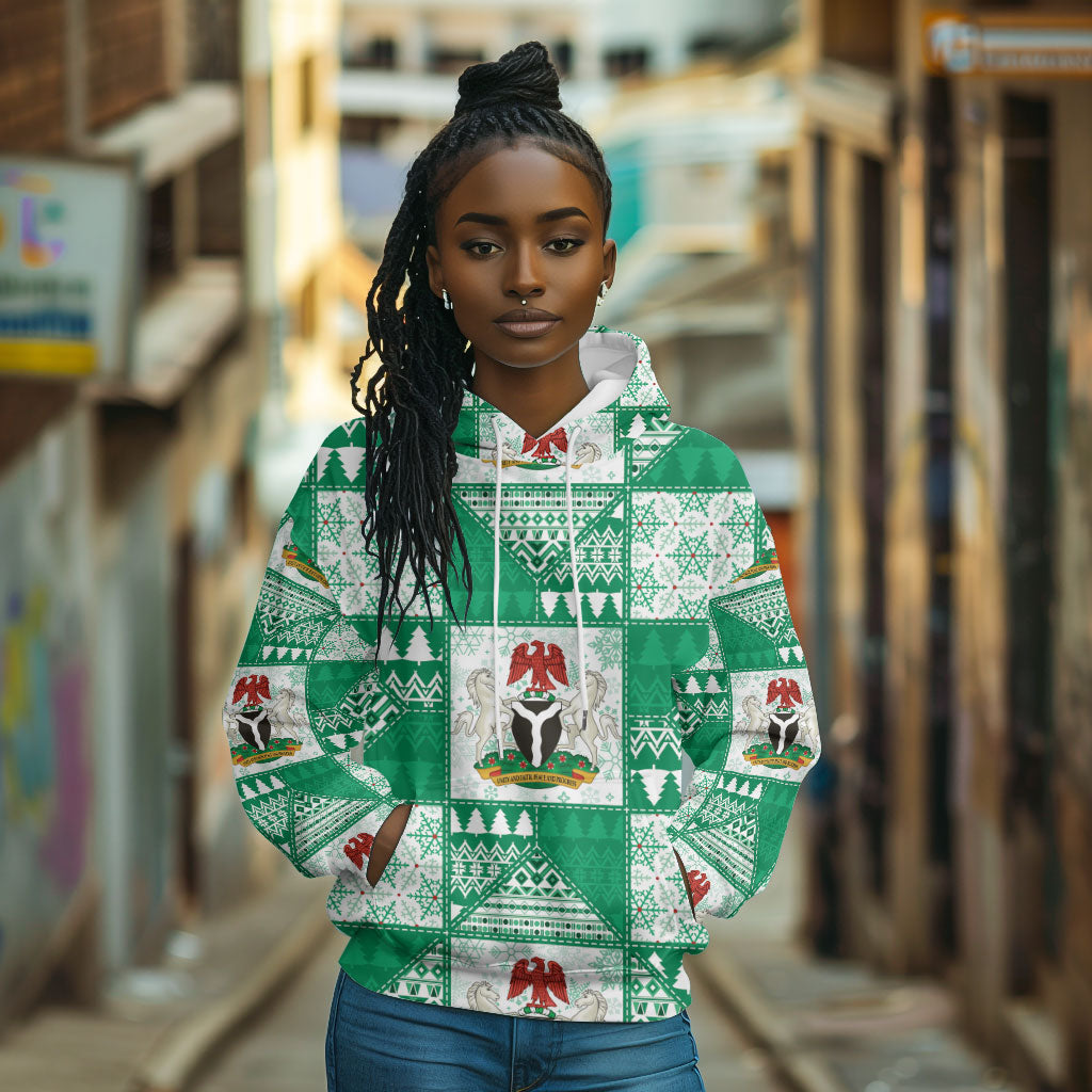 Nigeria Christmas Hoodie Patchwork Style