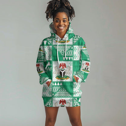 Nigeria Christmas Hoodie Dress Patchwork Style