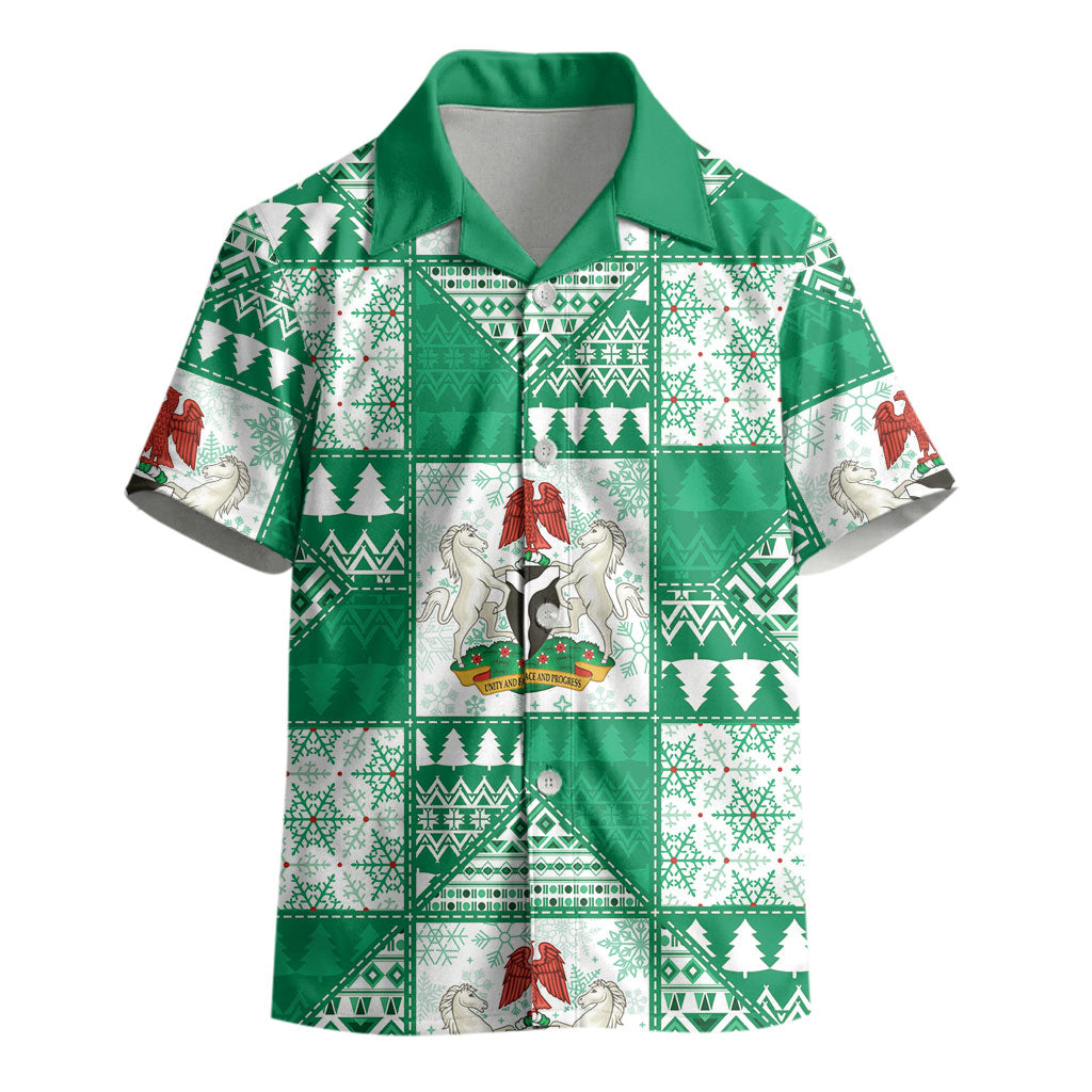 Nigeria Christmas Kid Hawaiian Shirt Patchwork Style